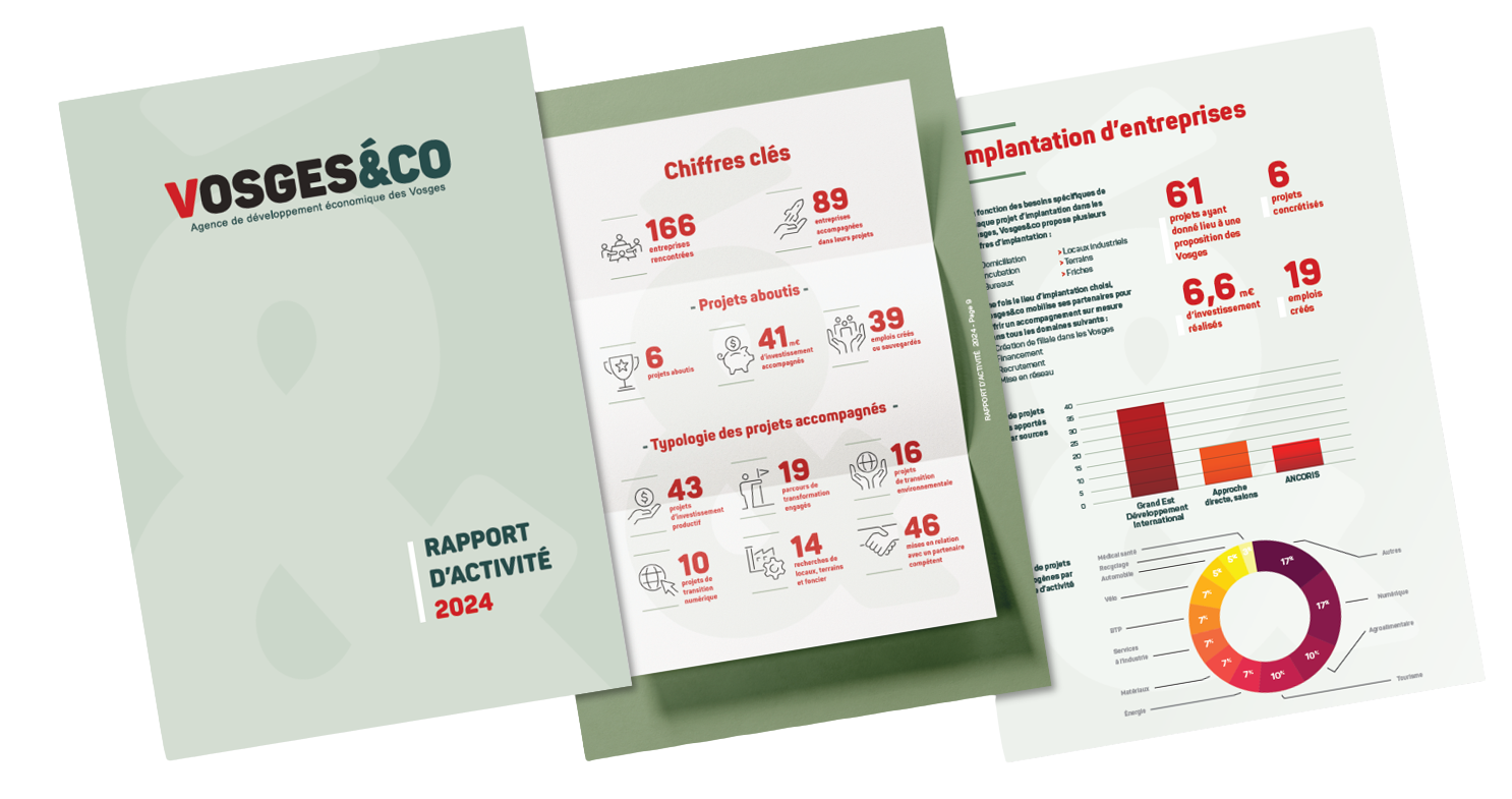 rapport d'activité Vosges&co 2024 agence de développement économique des Vosges